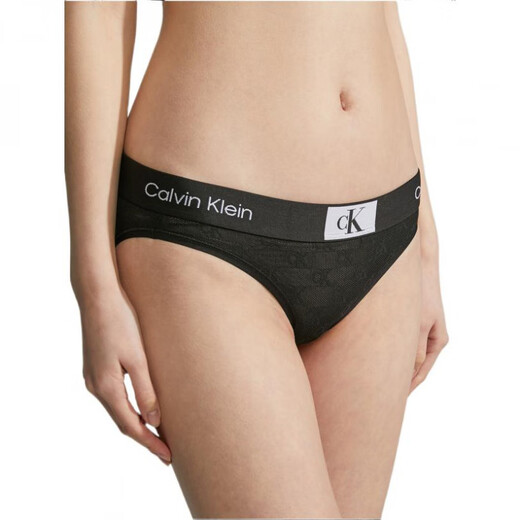 Calvin Klein CK96 Serie SS23 Kleine quadratische Buchstaben dekorative sexy Spitzenbesprechungen für Frauen 1 Streifen schwarzer Anzug (schwarz) 1 Streifen m
