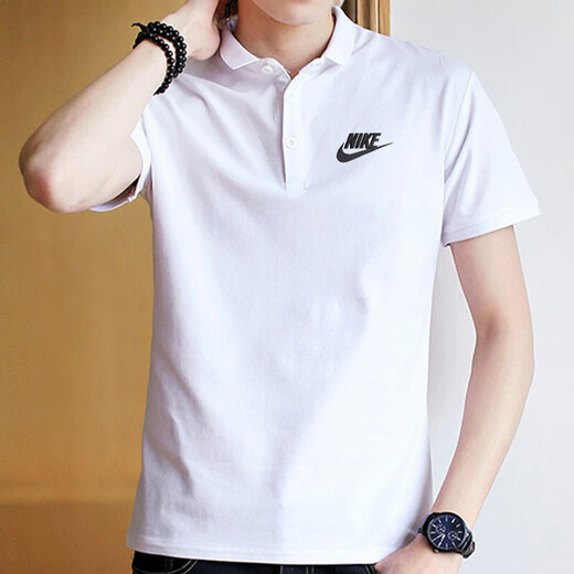 耐克（NIKE）polo衫T恤2025夏季显瘦商务运动休闲透气纯棉纯色男短袖 FN3895-675 S 100-120斤