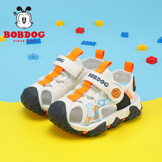 BOBDOG Children's Shoes Baotou Children's Sandals Summer Boys Toddler Shoes 105332053 Beige/Navy Blue 24
