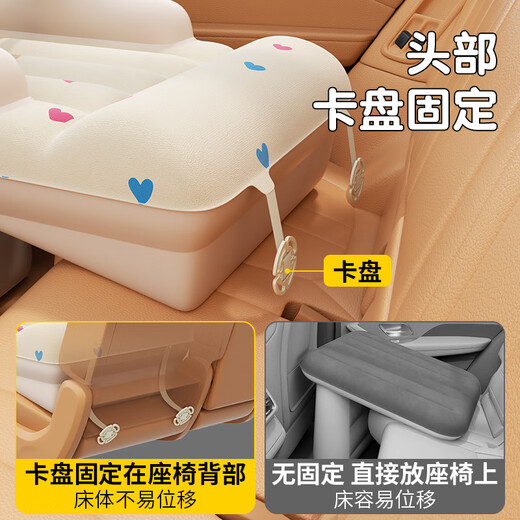 Blue Grid Rabbit Car Baby Bed Sleeping Baby Sleeping Artefact Child's Car Child's Litfurance Travel Lit Small Mnsly Age Car [Modèle de luxe + Sunshade] Pompe à air électrique sans fil + Pompe gonflable manuelle + lit de voyage