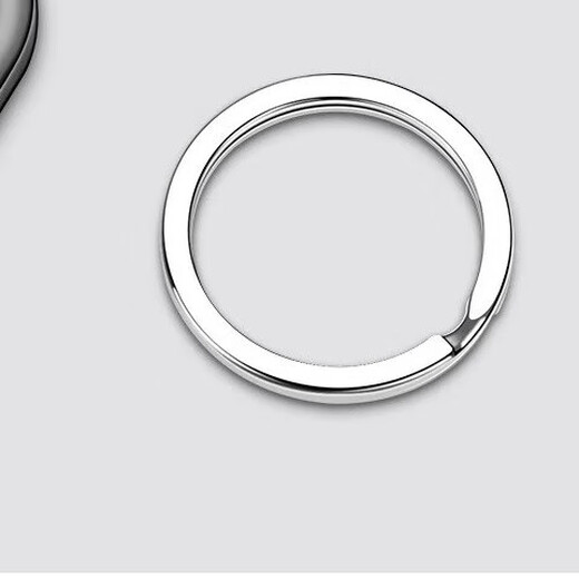 Le couvert est solide et durable, voiture, hommes et femmes, anneau clé, clé de trousseau en métal suspendu, anti-perd, simple, personnalisé et élégant, argent [porte-clés, porte-clés, porte-clés] 1 ensemble
