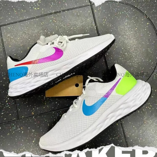 耐克（NIKE）REVOLUTION6男女潮流透气跑步鞋DC3729FJ1049 DC3729-106女子白黑 40.5