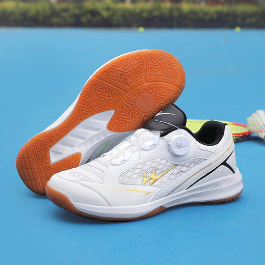 
Double Star Badminton Shoes Men's Shoes Women's Same Tennis Shoes Summer Professional Mesh Breathable Sports Shoes Children's Table Tennis Shoes Platinum [Large-free] 37