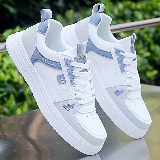 Herren Sommer Neue vielseitige Männer Sports-Freizeitschuhe Koreanische Version wasserdichte Verschleiß-resistenter Schüler Trendy White Schuhe Männer Ke 9905 Weiß und Schwarz 38