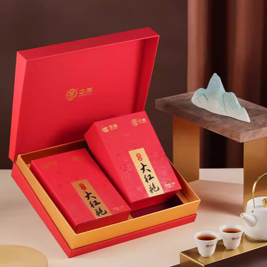 Seawall Dahongpao Wuyi Rock Tea Tee, Tee Geschenkbox, Feiertags-High-End-Geschenke, Geschenke für Älteste, selbst trinken [Konferenzunterhaltung] Light Fire Special 200g*1 Box