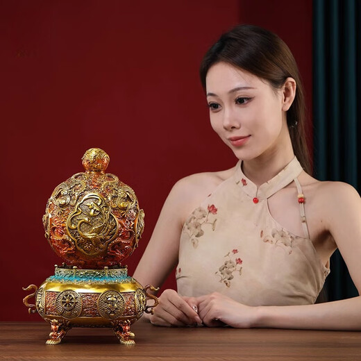郎凯丹顿九转乾坤鼎摆件时来运转客厅办公室招财风水摆设公司乔迁开业礼品 扭转乾坤长约23*19*31.5cm