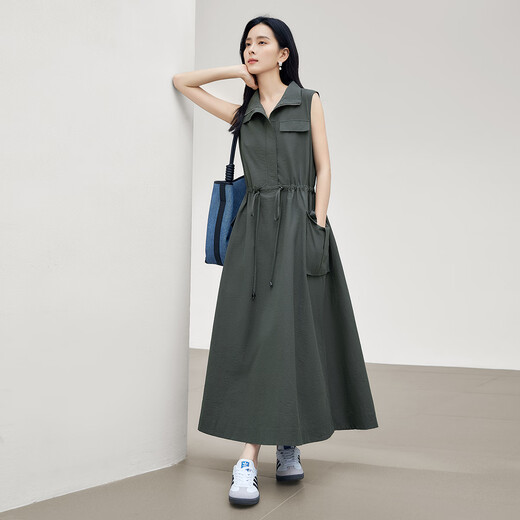 Dialog Work Style Style Trefferstring Taille-Hugging-Hemdkleid für Frauen 2025 Sommer Neues High-End