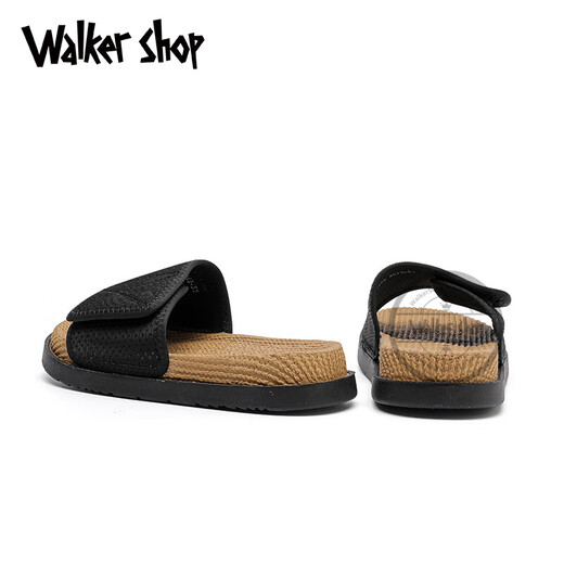 Walker Shop男士拖鞋夏季2025新款室外休闲时尚一字拖鞋个性潮百搭拖鞋沙滩鞋 黑色 41