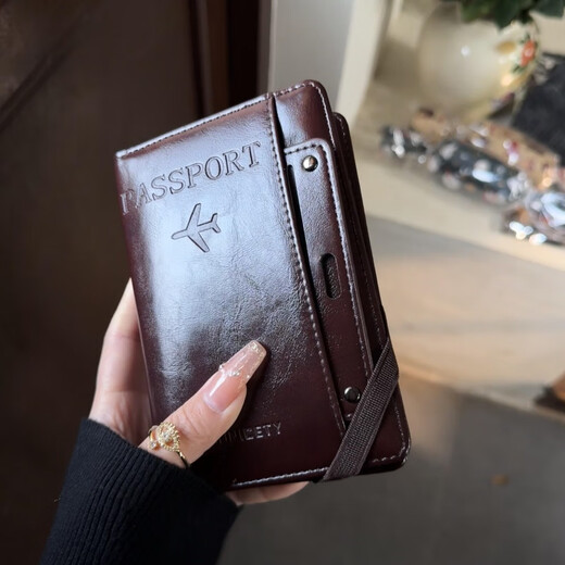 旅行护照夹防盗刷多功能收纳包家用卡包随身证件卡套随身包保护套 [高品质]爱心链子