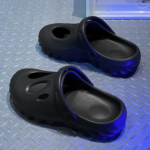 Herren Summer Wear 2025 Neuer Strand mit dicker Locked Anti-Rutsch-Anti-Odor-Bag-Toe Halb-Sand-Hausschuhen für Männer schwarz 42