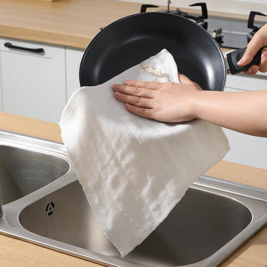 MARYYA scouring pad absorbs water and removes oil, kitchen towel, kitchen household absorbent rag, dishcloth, antibacterial rag 1 pack of 4 pieces, 10 layers of oleophobic mesh