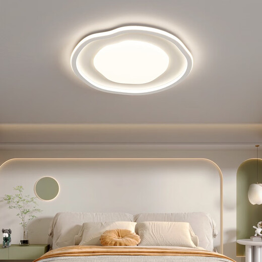 Wrigley cremige Luftschlafzimmerlampe voller Spektrum Augenschutz Deckenlampe Nordisches Hauptschlafzimmer Kinderzimmerlampe moderne und einfache 50 -W -Vollspektrum RA9737CM/Elf Intelligent Version/