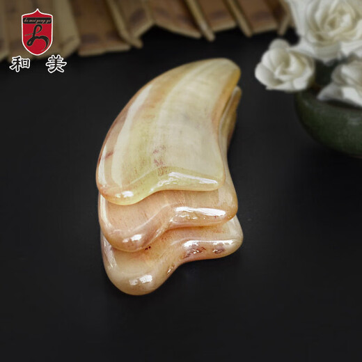 刮痧板全身通用脸部按摩器加厚天然牛角刮 6227#方形刮片厚约7mm-长宽尺寸约：11.3
