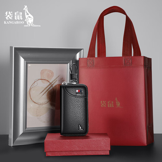 Kangaroo (Daishu) 2025 Neues Cowithide Key Bag Herren-Taillenhung-Trendy-Autoschlüssellager-Clip für Männer