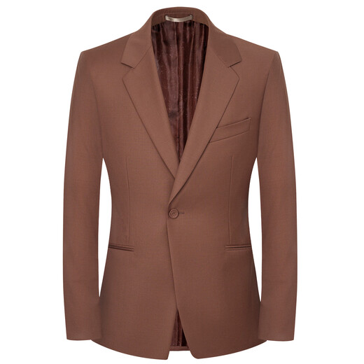 Anniversary Bird Suit Men's ONE Series Autumn Men's Fashionable Formal Suit Solid Color Pants Suit for Men Marsala Red Solid Color 48 A(175/96) /Please note waist or trousers