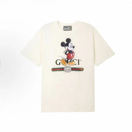 Gucci Love Parade FW22 Buchstabe runder Hals kurzärmeliger Drop Rotatorenhülle T-Shirt für Frauen Chinesisches Valentinstag Geschenk über Weiß 565806-XJB66-9756 XXS