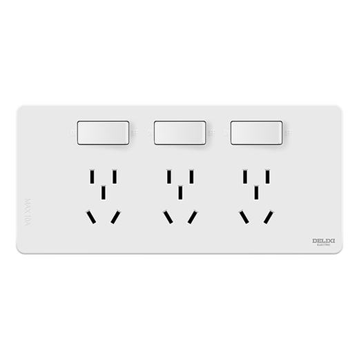Delixi expansion socket type 86 in-situ replacement multi-functional expansion panel multi-hole one-turn multi-converter nail-free household white 21 holes (three holes * 3 + two holes * 6) switch control power supply can be wired in both left and right directions for flexible installation