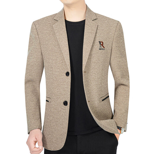 TPZBWG Trajes de marca de lujo de alta gama para hombres 2025 Spring y otoño Nuevo estilo comercial Traje informal Single Western Men's Blazer Deep Coffee M 170