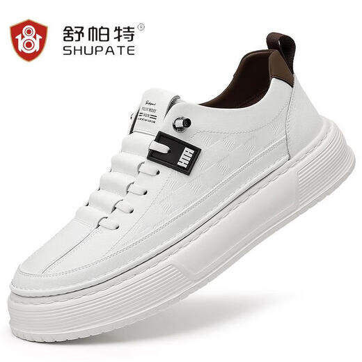 
Fat Donglai DL [See with your heart] Men's shoes 2025 new spring versatile casual breathable board shoes for men with one foot genuine leather trendy little white ZH6227 white 38