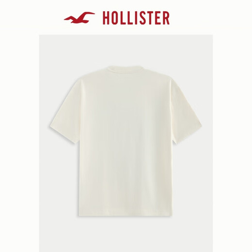 HOLLISTER25 Été Nouveau American Retro Couple T-shirt Cotton poids lourd Vêtements pour hommes et femmes KI323-5012 Milky White M (180 / 100A)