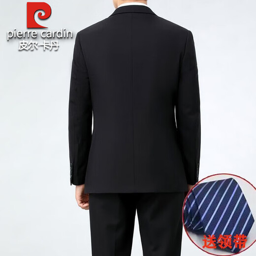 Pierre Cardin French brand wool suit suit for men, high-end business full set, workplace formal wear, wedding banquet suit, two-piece suit, royal blue double slit S 165 (suitable for 90-110 Jin Jin equals 0.5 kg)