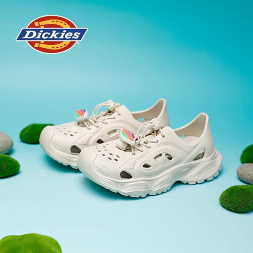 Dickies Girls' Crocs 2025 Summer New Children's Sandals Boys' Anti-Kicking River Sandals Beige 38