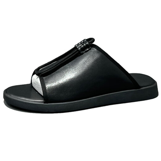 DIFANPU International Luxury Brand Herrenschuhe 2025 Neueste One-Slipper High-End-Freizeitschuhe modische atmungsaktive Sandalen Schwarz [Brand Gift Box] 40