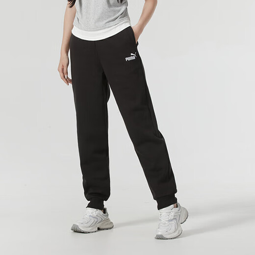 彪马（PUMA）套装女子运动服两件套 轻薄羽绒服连帽外套 时尚潮流束脚休闲长裤 672283-01+633058-01 XS