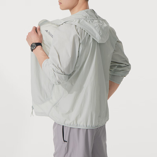 阿迪达斯 （adidas）夏简约连帽薄款男运动休闲梭织夹克外套JD3504 JD3504 L