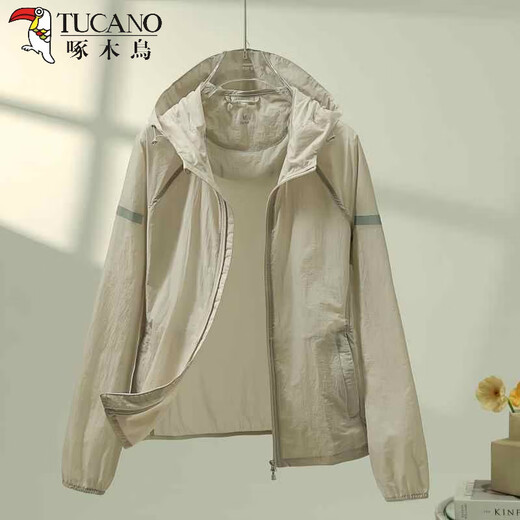 
Woodpecker sunscreen clothes for women in 2025 new spring and summer light and breathable quick-drying sunscreen outdoor skin jacket hooded jacket trendy pink thin light M [Suggested 100 Jin [Jin equals 0.5 kg]]