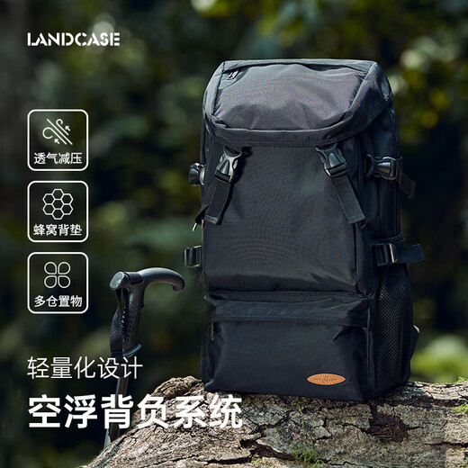 Landcase Rucksack Rucksack Männer große Kapazität Reisetasche Multifunktional Bergstasche Outdoor Sporttasche Frauen 8051 Schwarz klein