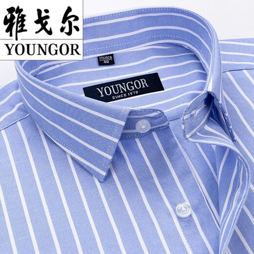 PDG Yageor Mente à manches courtes pour hommes Summer Coton Pure Business Professional Casual Professional Wear Anti-Wrinkes Stran d'âge moyen DX6626 44 Suggestions (180-195Jin [Jin est égal à 0,5 kg]))