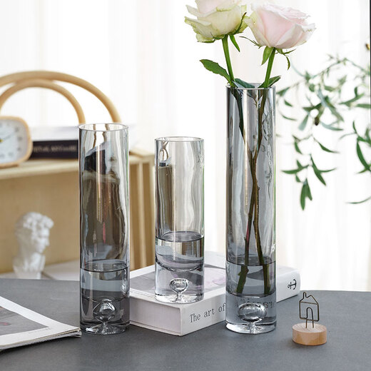 Jd fleurs vase Vase gris gris bas populaire vase à haut bond