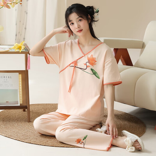 小众衣领印花设计国风元素设计舒适女士家居服睡衣YZT-9903女 YZT-9906女 L