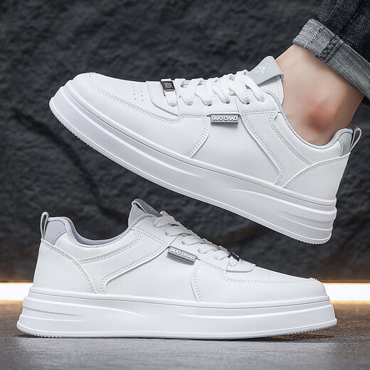 
Yijing 2025 new spring white shoes for men's breathable shoes for men Korean style students' versatile sports and casual shoes for white gray 16813 selected models 39 standard code