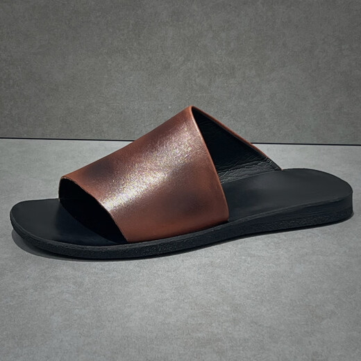 DIFANPU International Luxury Brand Herrenschuhe 2025 Neueste Sommer-Slipper High-End-Freizeitschuhe bequeme weiche Sohle Flip-Flops Black [Brand Gift Box] 38
