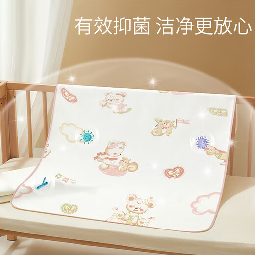 Almohadilla de tabique de la orina del bebé El bebé impermeable y transpirable para niños puede lavar la menstruación tía almohadilla de tía gran tamaño de período menstrual 70*90-Bear Fiesta