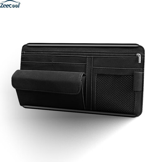 La reparación de los vasos Sunshade Box Bag ID Recibo de identificación Clip FUR FUR MARCO DE CABER CARDERA CARDA 9276A NEGRO