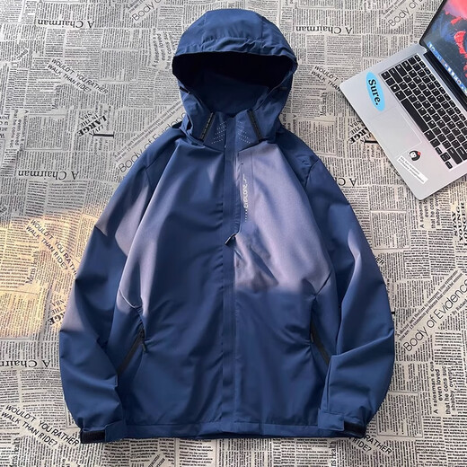 Machikaku Shock Clothes Men's 2025 New Summer Thin Outdoor Three-in-One Jacket Soft Shell Mountain Climbing Suit Women's Windproof Mountaineering 6628 Black [Men's] XL