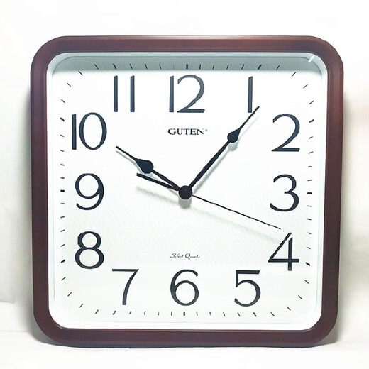 GUTEN wall clock living room square round modern simple European retro bedroom watch watch GD807 3883 matte black diameter 34 cm others