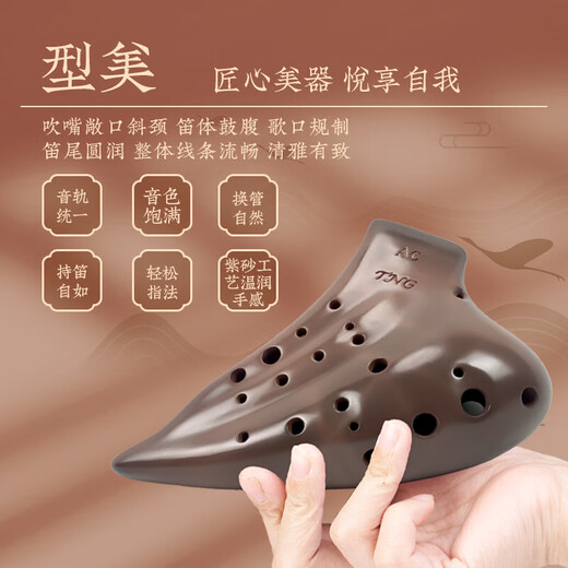 TNG purple clay oval 12-hole midrange C/G/F treble F/G/C bass C oval stage master playing level tone Performance level-three tube bass C-BC