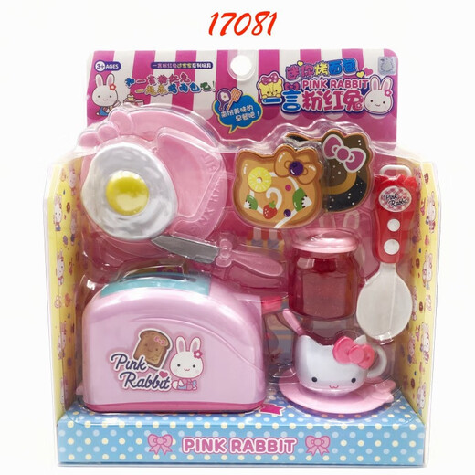 Shantoulin Village Pink Rabbit Fun Simulation Girl, играя в домашний торт.