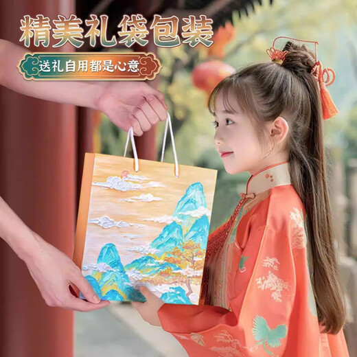 
Energetic children's fun beads toys DIY handmade gift box for children's Dunhuang bracelets for ancient style girls' bracelets large birthday gifts [standard] Dunhuang 6 color 300 beads (+ tool bag