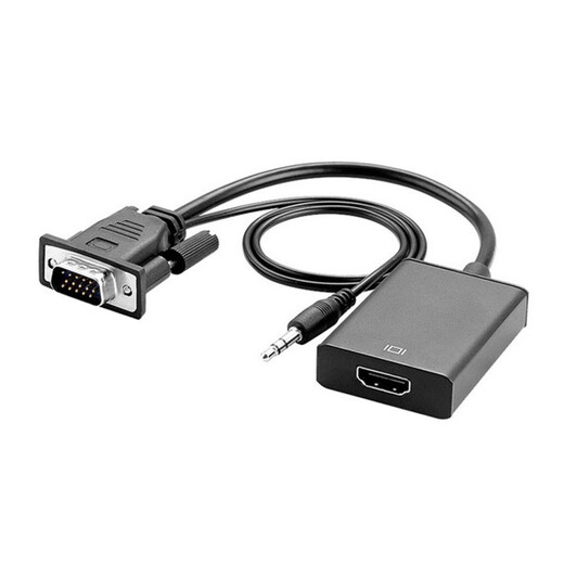 Cable with audio computer to video converter HD USB power port connection cable VGA to HDMI