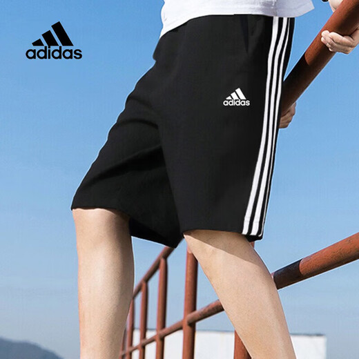 阿迪达斯（adidas）短裤男裤2025夏季新款运动裤针织裤时尚宽松舒适透气休闲裤五分裤 IC9435/全棉/内里毛圈 XL