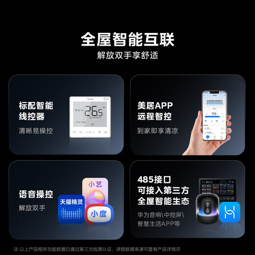 Midea Central Air Conditioning Cool Energy Saving 85 Embedded Duct Machine One-to-one Large 3 HP 4 HP Super First Class Energy Efficiency Pure Copper Tube Whole House Intelligent Connectivity All-Inclusive at One Price Cool Energy Saving 4 HP First Class Energy Efficiency Leading Quality (38-54 Applicable)