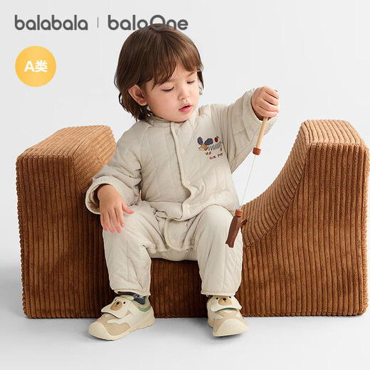 巴拉巴拉balaOne婴儿连体衣宝宝棉服爬服哈衣2025简约时尚萌208325120201