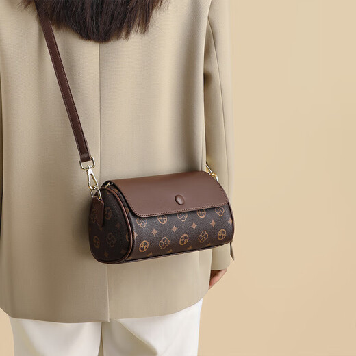 
Enlike International Luxury Brand 2025 New Armpit Small Square Bag Casual High-end Single-Shoulder Cylinder Bag Crossbody Bag Coffee