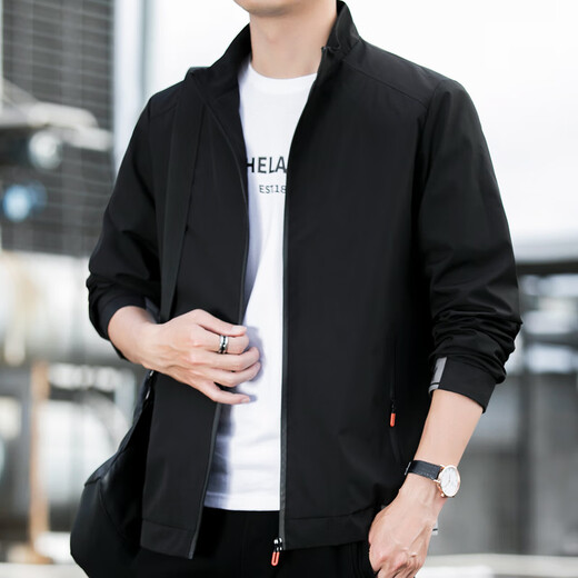 Yalu Jacket Men's 2025 Autumn and Winter New Trendy Brand Versatile Outerwear Long-sleeved Tops Men's Loose Casual Jacket Black XL