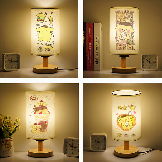 
Sanlio series cartoon children's bedroom bedside voice control warm light night light children's sleep pudding dog dimming table lamp YJR5155 cartoon - three-color light 5-LED light remote control switch
